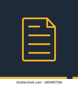 Documents line icon, outline vector illustration.
