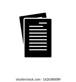 Documents line shape illustration. Document vector in white background. This document vector has several paper documents. This document consists of a document, documents clipper and documents icon.