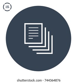 documents line vector icon