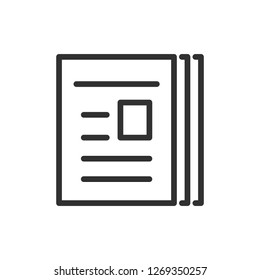 Documents. linear icon. Line with editable stroke