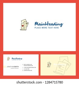 Documents Logo design with Tagline & Front and Back Busienss Card Template. Vector Creative Design