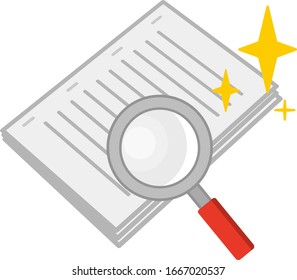 Dokumente und Schleife, einzelne Vektorillustration