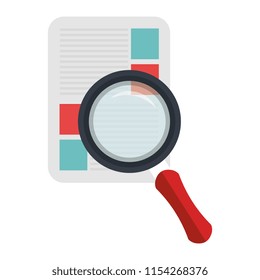 documents with magnifying glass