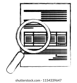 documents with magnifying glass
