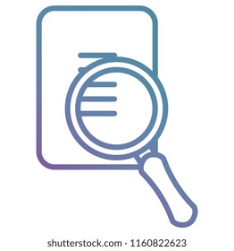documents with magnifying glass