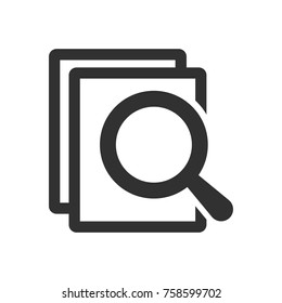 Documents and magnifying glass
