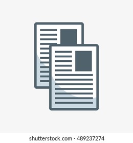 documents paper flat icon vector illustration design