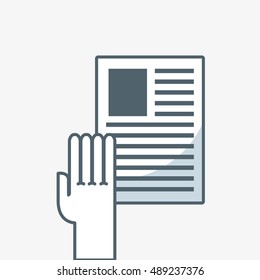 documents paper flat icon vector illustration design