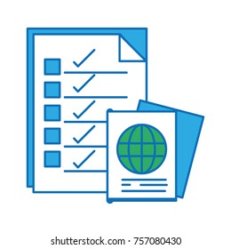 documents paper information with passport id