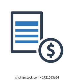 documents papers icon, invoice receipt icon	