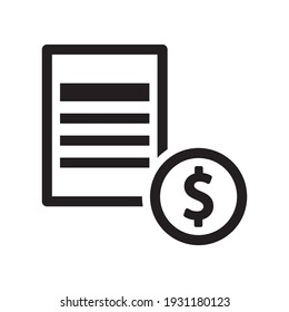 Documents papers icon - Invoice receipt icon