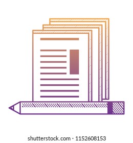 documents and pencil