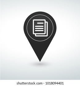 documents pin Map pin icon