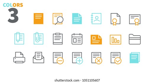 Documents Pixel Perfect Well-crafted Vector Thin Line Icons 48x48 Ready for 24x24 Grid for Web Graphics and Apps. Simple Minimal Pictogram Part 1-1