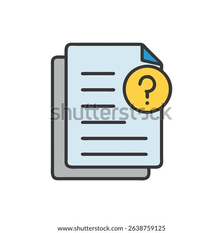 Documents and question mark icon representing unknown information