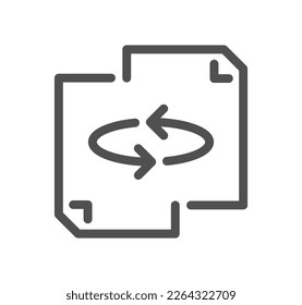 Documents related icon outline and linear vector.