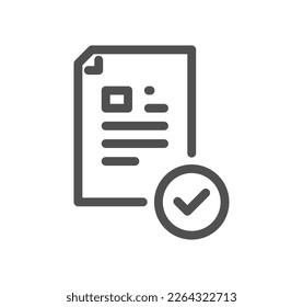 Documents related icon outline and linear vector.