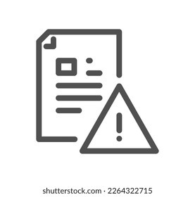 Documents related icon outline and linear vector.