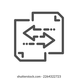 Documents related icon outline and linear vector.