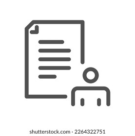 Documents related icon outline and linear vector.