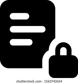 Documents secured with privacy and locked for unauthorized use