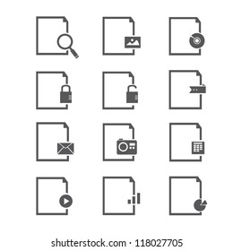 documents set, file icon set