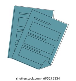 Documents sheets isolated