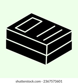 Documents solid icon. Business paper stack glyph style pictogram on white background. Office and organization documentation for mobile concept and web design. Vector graphics