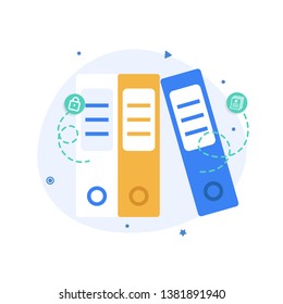 Documents and storage,Folder with Document