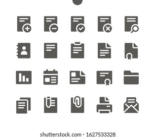 Documents UI Pixel Perfect Well-crafted Vector Solid Icons 48x48 Ready for 24x24 Grid for Web Graphics and Apps. Simple Minimal Pictogram
