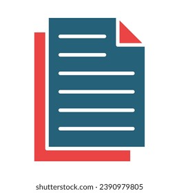 Documents Vector Glyph Two Color Icon For Personal And Commercial Use.
