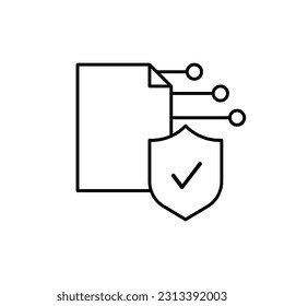 Documents vector icon. Contract illustration sign. securities symbol.
