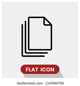 Documents vector icon. office file symbol. Simple and modern flat vector illustration for web site or mobile app.