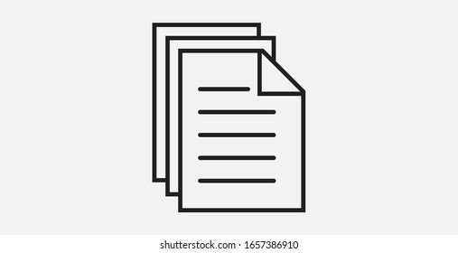 Documents vector icon. Paper icon. File icon. Vector illustration icon