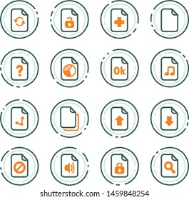 Documents vector icons for user interface design