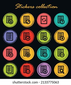 Documents vector icons for user interface design