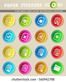documents vector icons for user interface design