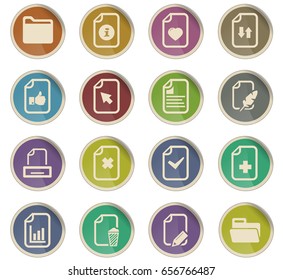 documents vector icons for user interface design