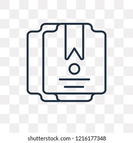 Documents vector outline icon isolated on transparent background, high quality linear Documents transparency concept can be used web and mobile