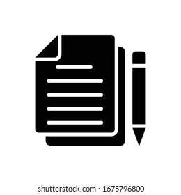 Dibujo Estilo vectorial de documentos. Ícono de relleno de negocios y finanzas.