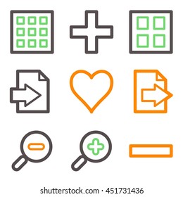 Documents web icons set. Office and CRM mobile symbols.