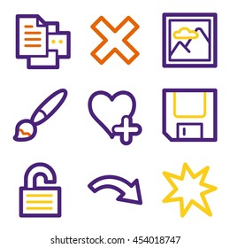 Documents web icons set. Office and CRM mobile symbols.