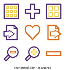 Documents web icons set. Office and CRM mobile symbols.
