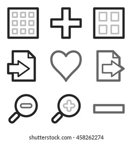 Documents web icons set. Office and CRM mobile symbols.