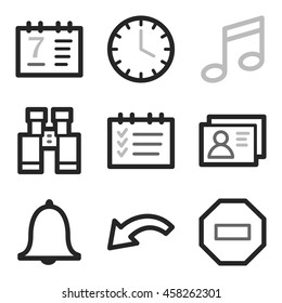 Documents web icons set. Office and CRM mobile symbols.