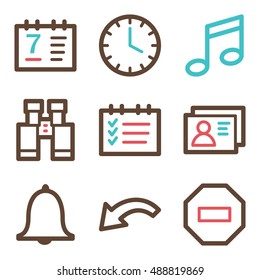 Documents web icons set. Office and CRM mobile symbols.