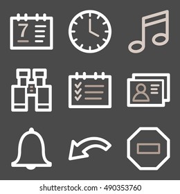 Documents web icons set. Office and CRM mobile symbols.