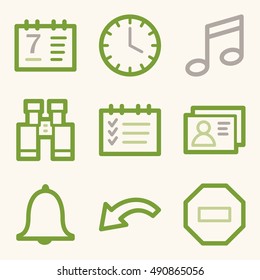 Documents web icons set. Office and CRM mobile symbols.