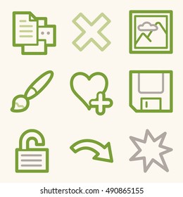 Documents web icons set. Office and CRM mobile symbols.