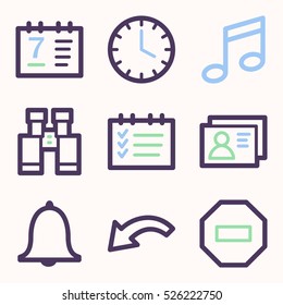 Documents web icons set. Office and CRM mobile symbols.